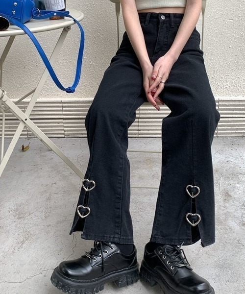 ★こはく★DeuxiemeClasse SURT スリットデニムパンツM ☆こはく様専用☆DeuxiemeClasse SURT スリットデニムパンツM