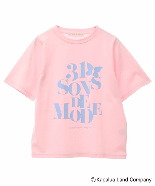 31 Sons de mode(トランテアン ソン ドゥ モード)の「【Kapaluaコラボ】ロゴTシャツ(Tシャツ/カットソー・レディース・ピンク/オフホワイト/サックスブルー・36)」の3枚目の写真