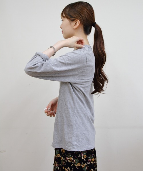 SHINZONE シンゾーン PACK LONG SLEEVE TEE GRAY