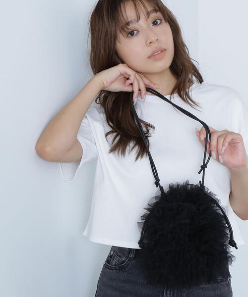 NATURAL BEAUTY BASIC(ナチュラルビューティーベーシック)の「◇【美人百花掲載】チュチュドロストバッグ(ショルダーバッグ・レディース・グレー/ブラック・フリ-)」の11枚目の写真
