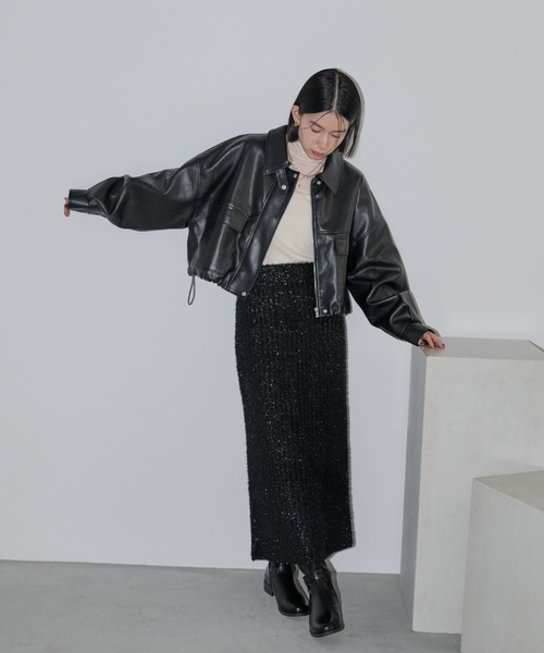 PRADA 22SS レザーショートブルゾン フェイクレザーショートブルゾン（ブルゾン）｜Shelly island