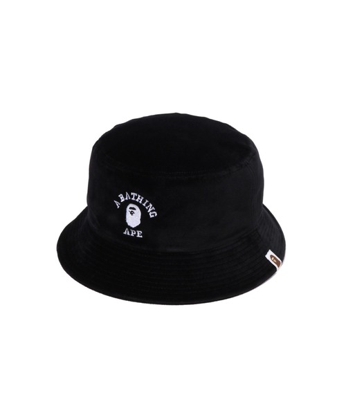 A BATHING APE（アベイシングエイプ）の「ONE POINT BUCKET HAT（ハット・メンズ・ブラック/パープル/グリーン・MEDIUM/LARGE）」の2枚目の写真
