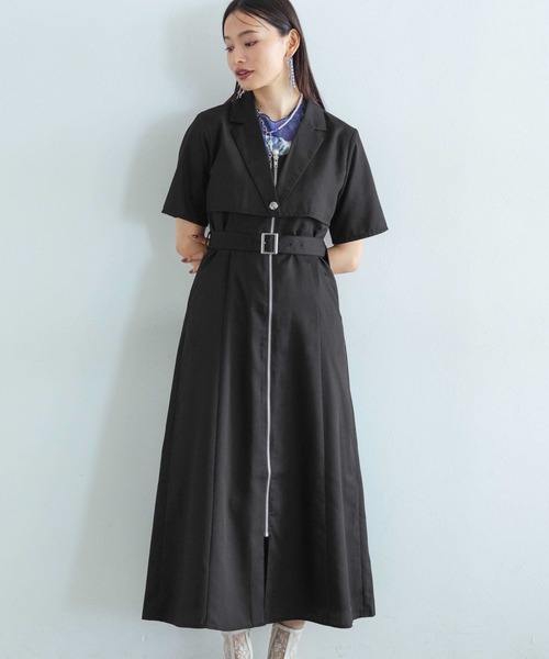 HARE(ハレ)の「2PSETショートジャケット*ジャンスカ(HARE)(セットアップ・レディース・ブラック/ライトブルー・FREE)」の13枚目の写真