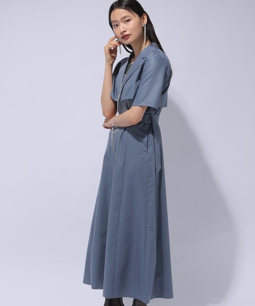 HARE(ハレ)の「2PSETショートジャケット*ジャンスカ(HARE)(セットアップ・レディース・ブラック/ライトブルー・FREE)」の14枚目の写真