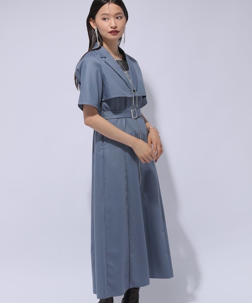 HARE(ハレ)の「2PSETショートジャケット*ジャンスカ(HARE)(セットアップ・レディース・ブラック/ライトブルー・FREE)」の16枚目の写真