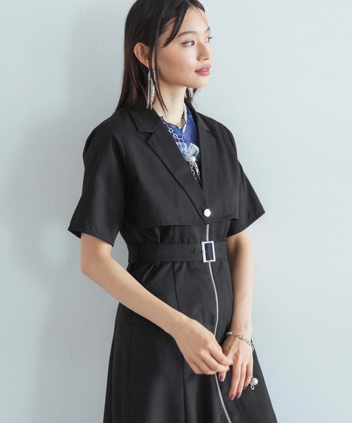 HARE(ハレ)の「2PSETショートジャケット*ジャンスカ(HARE)(セットアップ・レディース・ブラック/ライトブルー・FREE)」の18枚目の写真