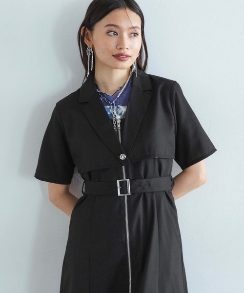 HARE(ハレ)の「2PSETショートジャケット*ジャンスカ(HARE)(セットアップ・レディース・ブラック/ライトブルー・FREE)」の19枚目の写真