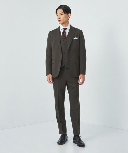 green label relaxing(グリーンレーベルリラクシング)の「A+ TWPU サージ スリム 5B ベスト -ウォッシャブル-(スーツベスト・メンズ・ダークブラウン/ネイビー/ブラック/ロイヤルブルー・XS/S/M/L/XL/XXL)」の18枚目の写真