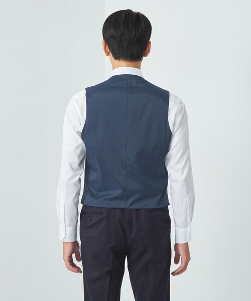 green label relaxing(グリーンレーベルリラクシング)の「A+ TWPU サージ スリム 5B ベスト -ウォッシャブル-(スーツベスト・メンズ・ダークブラウン/ネイビー/ブラック/ロイヤルブルー・XS/S/M/L/XL/XXL)」の12枚目の写真