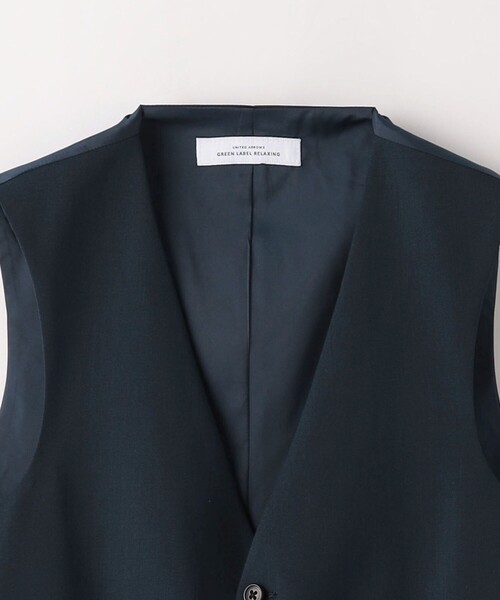 green label relaxing(グリーンレーベルリラクシング)の「A+ TWPU サージ スリム 5B ベスト -ウォッシャブル-(スーツベスト・メンズ・ダークブラウン/ネイビー/ブラック/ロイヤルブルー・XS/S/M/L/XL/XXL)」の15枚目の写真