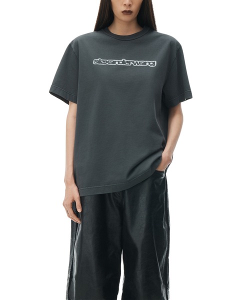 alexanderwang(アレキサンダーワン)の「SHORT SLEEVE TEE WITH HALO GLOW GRAPHIC(Tシャツ/カットソー・レディース・ブラック・S)」の3枚目の写真