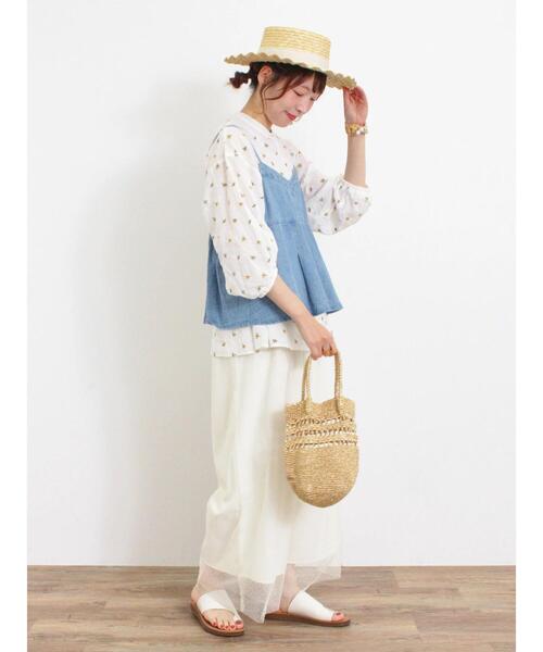 Samansa Mos2(サマンサ モスモス)の「チュールドッキングパンツ(その他パンツ・レディース・ブラック/キナリ/グレー・F)」の21枚目の写真