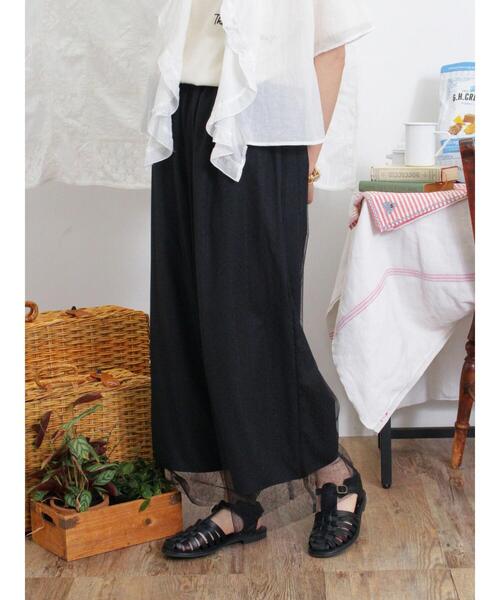 Samansa Mos2(サマンサ モスモス)の「チュールドッキングパンツ(その他パンツ・レディース・ブラック/キナリ/グレー・F)」の17枚目の写真