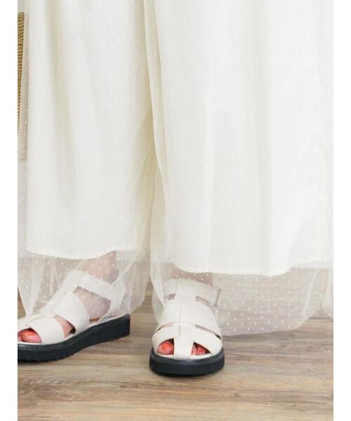 Samansa Mos2(サマンサ モスモス)の「チュールドッキングパンツ(その他パンツ・レディース・ブラック/キナリ/グレー・F)」の14枚目の写真