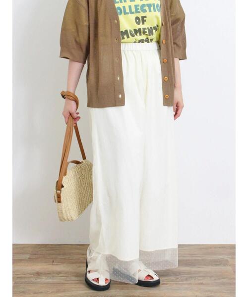 Samansa Mos2(サマンサ モスモス)の「チュールドッキングパンツ(その他パンツ・レディース・ブラック/キナリ/グレー・F)」の12枚目の写真