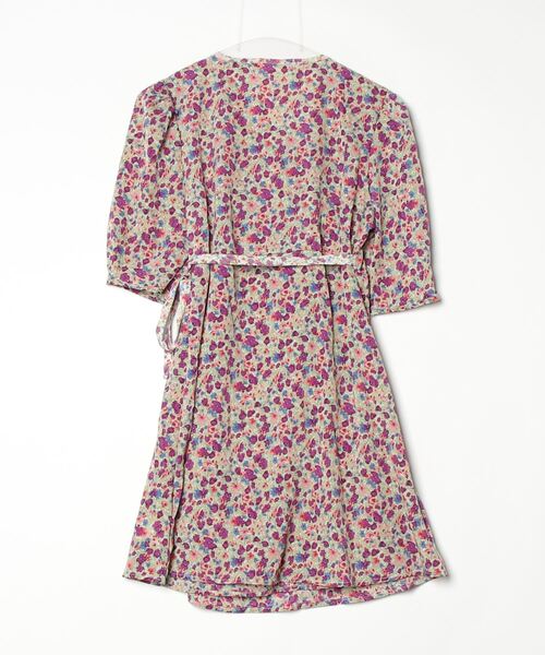 Dream garden(ドリームガーデン)の「小花柄カシュクールワンピース(ワンピース・レディース・イエロー系/パープル系・M/XL/L)」の3枚目の写真