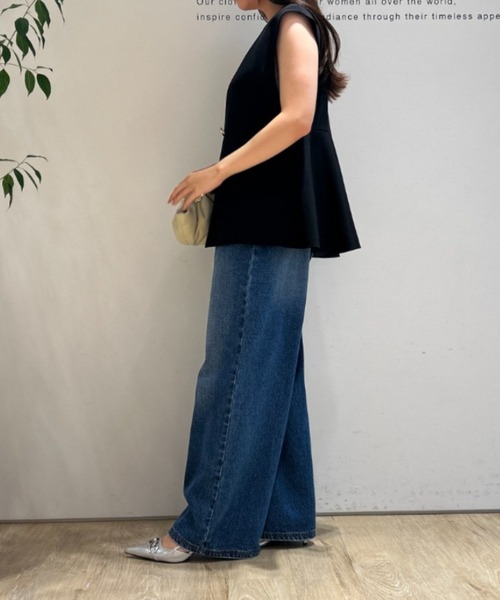 Mystrada（マイストラーダ）の「アシメデザインバックフレアジレ（ベスト・レディース・ブラック・36/38）」の7枚目の写真