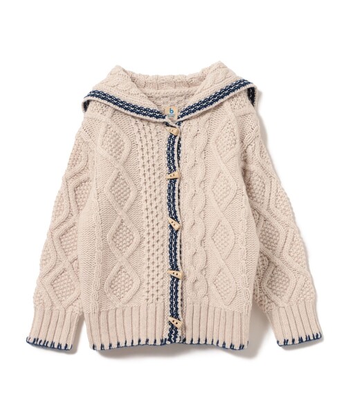 こども ビームス（コドモビームス）の「こども ビームス / ケーブル編み ニットカーディガン 2024（100～150cm）（カーディガン/ボレロ・キッズ・オフホワイト/ネイビー・M（120-130）/L(140-150)/S(100-110)）」の17枚目の写真