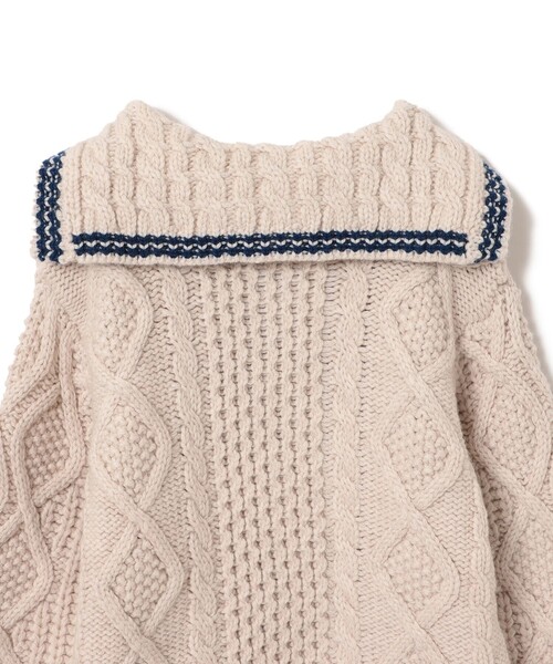 こども ビームス（コドモビームス）の「こども ビームス / ケーブル編み ニットカーディガン 2024（100～150cm）（カーディガン/ボレロ・キッズ・オフホワイト/ネイビー・M（120-130）/L(140-150)/S(100-110)）」の22枚目の写真