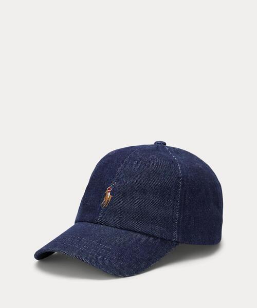 未使用POLO RALPH LAUREN ポロ ラルフ ローレン　デニムキャップ クリックポスト198円も可】ポロラルフローレン デニム キャップ