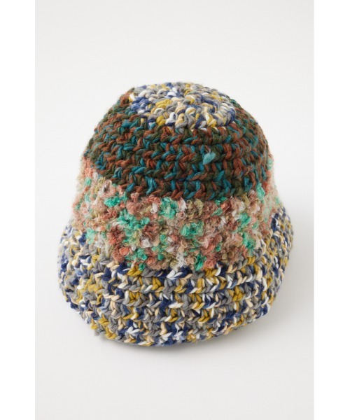 MOUSSY（マウジー）の「GRANNY KNIT BUCKET ハット（ニットキャップ/ビーニー・レディース・ピンク/ブルー・FREE）」の15枚目の写真