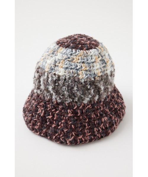 MOUSSY（マウジー）の「GRANNY KNIT BUCKET ハット（ニットキャップ/ビーニー・レディース・ピンク/ブルー・FREE）」の7枚目の写真