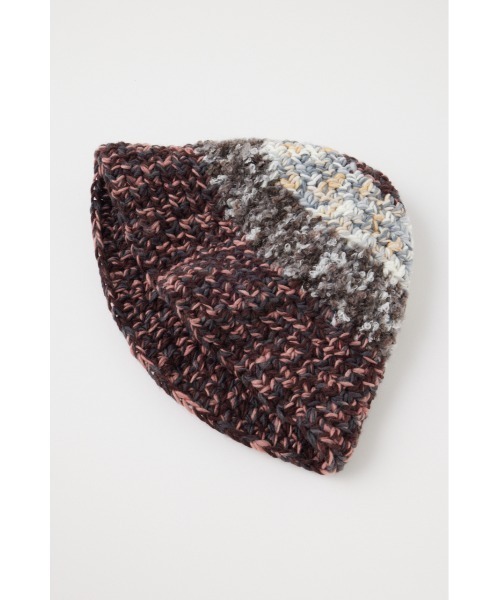 MOUSSY（マウジー）の「GRANNY KNIT BUCKET ハット（ニットキャップ/ビーニー・レディース・ピンク/ブルー・FREE）」の3枚目の写真