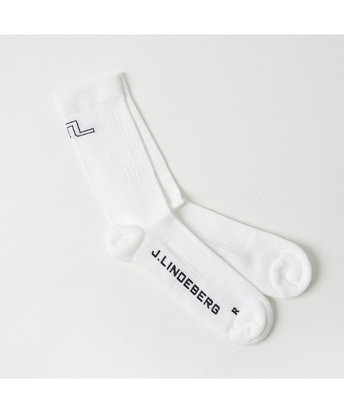 セール】【J.LINDEBERG/GOLF】メンズ ジャガードJLロゴソックス