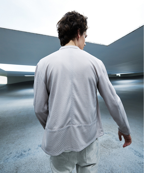 【セール】【MASCHILE】チェック リンクス ニット ライダース（ブルゾン）｜ABAHOUSE GRAY（アバハウスグレイ） 6,314円