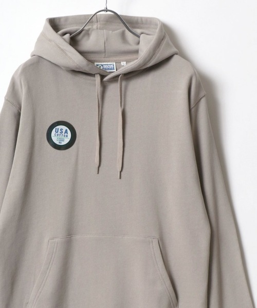 DISCUS（ディスカス）の「2025AW DISCUS/ディスカス USAコットン 裏毛 スウェット プルオーバーパーカー フーディー レディース メンズ（パーカー・メンズ・グレー/ブラック/サックスブルー/オートミール/ベージュ/レッド/ネイビー・M/L/XL）」の4枚目の写真