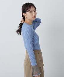 N.（N. Natural Beauty Basic）（エヌエヌナチュラルビューティーベーシック）の「◆シアーカフスニット（ニット/セーター・レディース）」