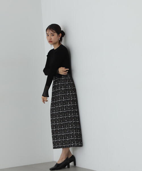 N.（N. Natural Beauty Basic）（エヌエヌナチュラルビューティーベーシック）の「◆シアーカフスニット（ニット/セーター・レディース・ブラック/グレー/ブルー/ホワイト・MEDIUM）」の22枚目の写真