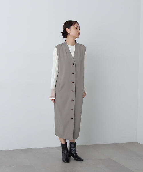 N.（N. Natural Beauty Basic）（エヌエヌナチュラルビューティーベーシック）の「◆シアーカフスニット（ニット/セーター・レディース・ブラック/グレー/ブルー/ホワイト・MEDIUM）」の7枚目の写真
