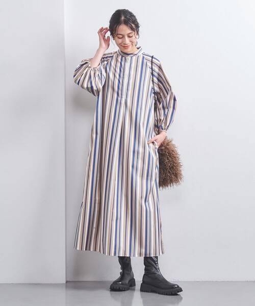 TICCA（ティッカ）の「【別注】＜TICCA＞ストライプ シャツワンピース（シャツワンピース・レディース・ベージュ/ダークグレー・FREE）」の4枚目の写真