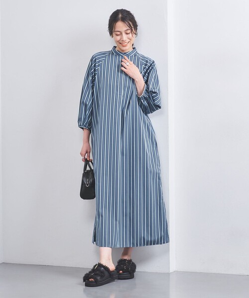 TICCAストライプシャツワンピース TICCA｜ストライプロングシャツワンピース