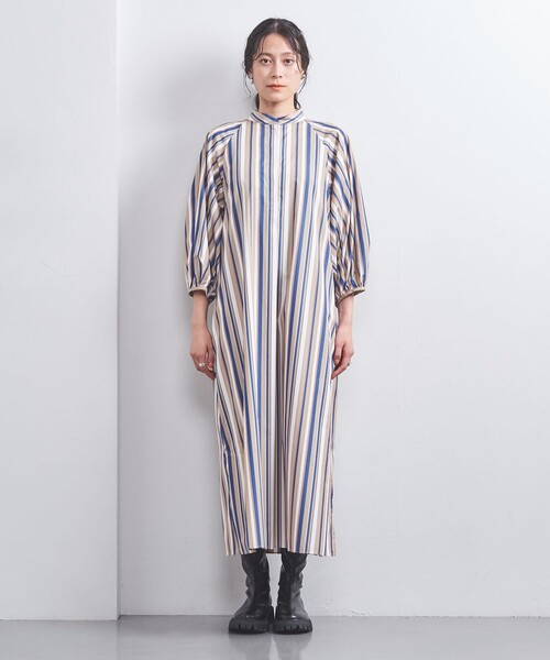 TICCA（ティッカ）の「【別注】＜TICCA＞ストライプ シャツワンピース（シャツワンピース・レディース・ベージュ/ダークグレー・FREE）」の7枚目の写真