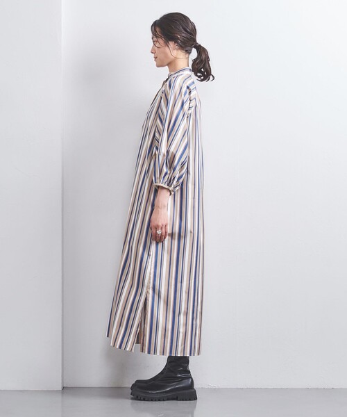 TICCA（ティッカ）の「【別注】＜TICCA＞ストライプ シャツワンピース（シャツワンピース・レディース・ベージュ/ダークグレー・FREE）」の8枚目の写真