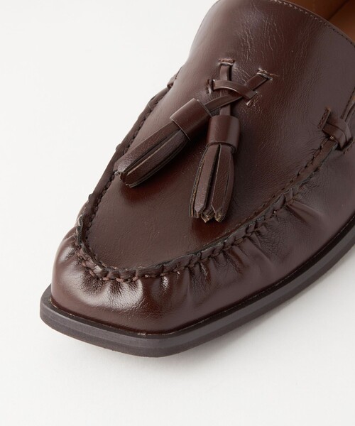 green label relaxing（グリーンレーベルリラクシング）の「スクエアタッセル フラットローファー / フラットシューズ -撥水-（ローファー・レディース・ダークブラウン/その他1/ブラック・23.5cm/23cm/24.5cm/24cm/25cm/22.5cm）」の18枚目の写真