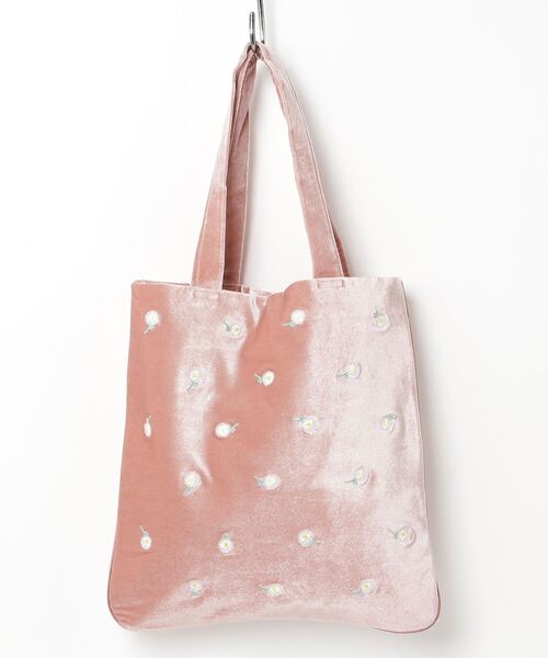 トートバッグ♡White Rose3点+他1点 セール】ベロアフラワー刺繍トート（トートバッグ）｜Per sist