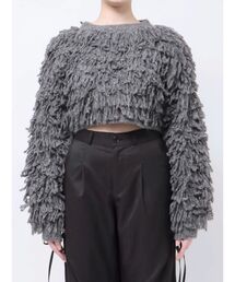 EMODA | バルキーフリンジクロップニット(ニット/セーター)