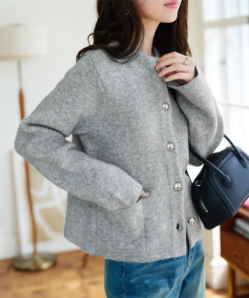 【新品タグ付き】Mystrada★ノーカラーニットジャケット 2025年最新】Mystrada ノーカラージャケットの人気アイテム - メルカリ