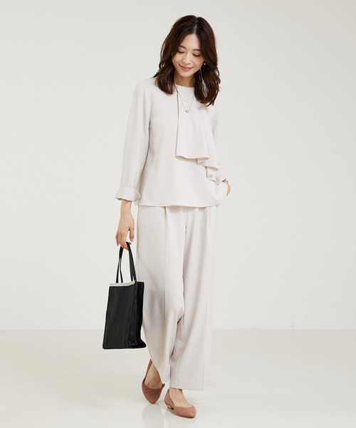 abahouse mavie（アバハウスマヴィ）の「プリーツパーティーサブバッグ/オケージョンバッグ/セミオケ（トートバッグ・レディース・ベージュ/ブラック・フリー）」の10枚目の写真