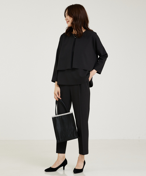 abahouse mavie（アバハウスマヴィ）の「プリーツパーティーサブバッグ/オケージョンバッグ/セミオケ（トートバッグ・レディース・ベージュ/ブラック・フリー）」の12枚目の写真