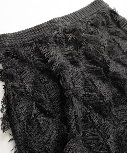 andme(アンドミー)の「カットフリンジニットタイトスカート(スカート・レディース・ブラック/アイボリー/グレー・M)」の17枚目の写真