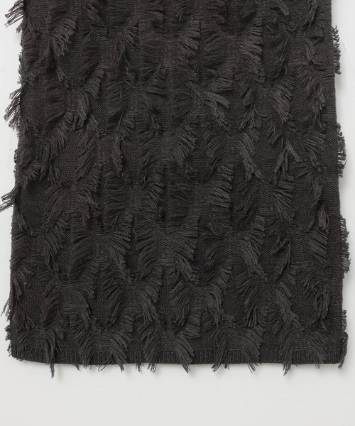 andme(アンドミー)の「カットフリンジニットタイトスカート(スカート・レディース・ブラック/アイボリー/グレー・M)」の12枚目の写真