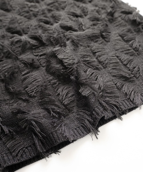 andme(アンドミー)の「カットフリンジニットタイトスカート(スカート・レディース・ブラック/アイボリー/グレー・M)」の16枚目の写真