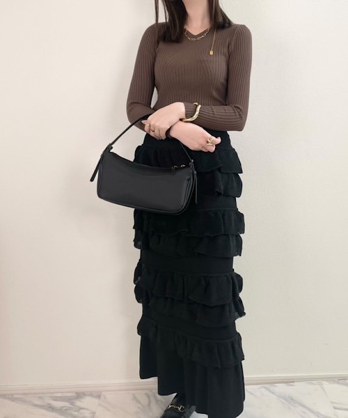 H.TOKYO(エイチトウキョウ)の「H.TOKYO × mimi / ハートネック セーター/ニット(ニット/セーター・レディース・モカ/ブラック/ホワイト/ベージュ・FREE)」の21枚目の写真