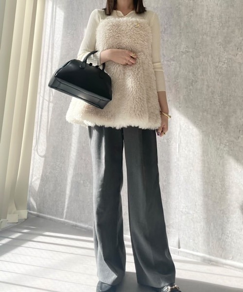 H.TOKYO(エイチトウキョウ)の「H.TOKYO × mimi / ハートネック セーター/ニット(ニット/セーター・レディース・モカ/ブラック/ホワイト/ベージュ・FREE)」の12枚目の写真