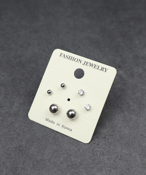4INT.(フォイント)の「メタルボール3 サイズセット / サージカルステンレス316L (金属アレルギー対応)(ピアス(両耳用)・メンズ・B/A・FREE)」の4枚目の写真
