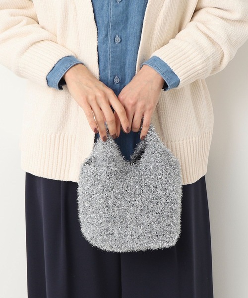 Dessin（デッサン）の「◆ラメニットミニショルダー（ショルダーバッグ・レディース・シルバー/ブロンズ・00）」の2枚目の写真